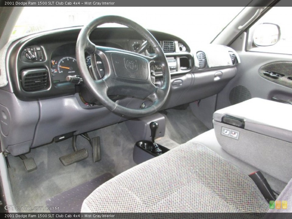 Mist Gray Interior Prime Interior for the 2001 Dodge Ram 1500 SLT Club Cab 4x4 #77505847