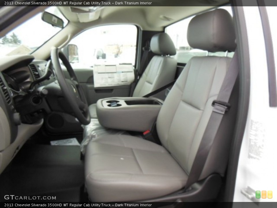 Dark Titanium Interior Front Seat for the 2013 Chevrolet Silverado 3500HD WT Regular Cab Utility Truck #77505930