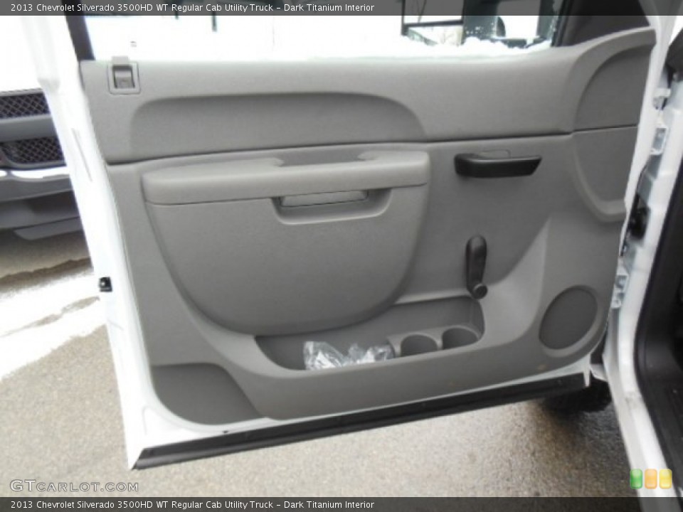 Dark Titanium Interior Door Panel for the 2013 Chevrolet Silverado 3500HD WT Regular Cab Utility Truck #77505941