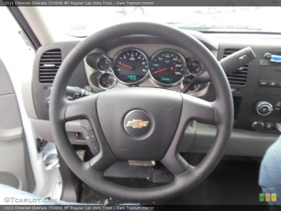 Dark Titanium Interior Steering Wheel for the 2013 Chevrolet Silverado 3500HD WT Regular Cab Utility Truck #77506025