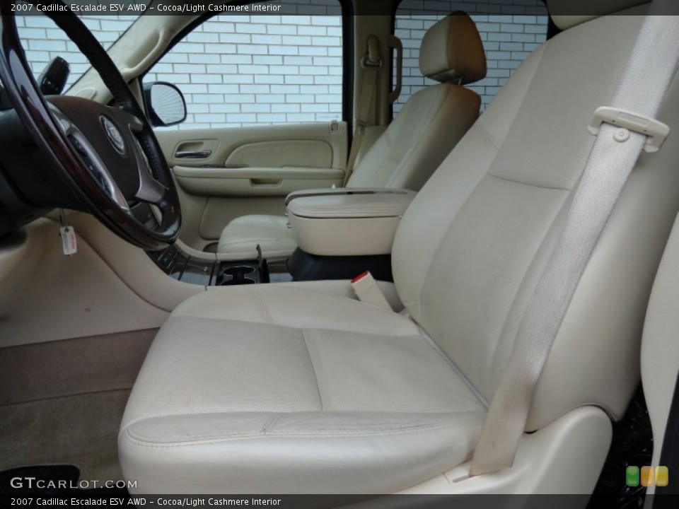 Cocoa/Light Cashmere Interior Front Seat for the 2007 Cadillac Escalade ESV AWD #77509274