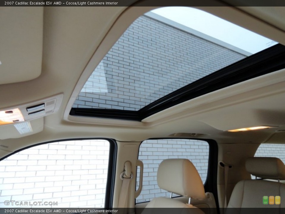 Cocoa/Light Cashmere Interior Sunroof for the 2007 Cadillac Escalade ESV AWD #77509296