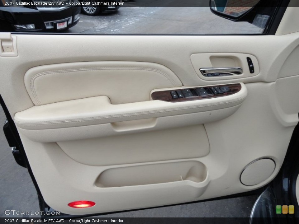 Cocoa/Light Cashmere Interior Door Panel for the 2007 Cadillac Escalade ESV AWD #77509319