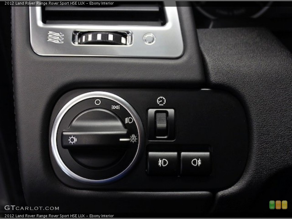 Ebony Interior Controls for the 2012 Land Rover Range Rover Sport HSE LUX #77509526