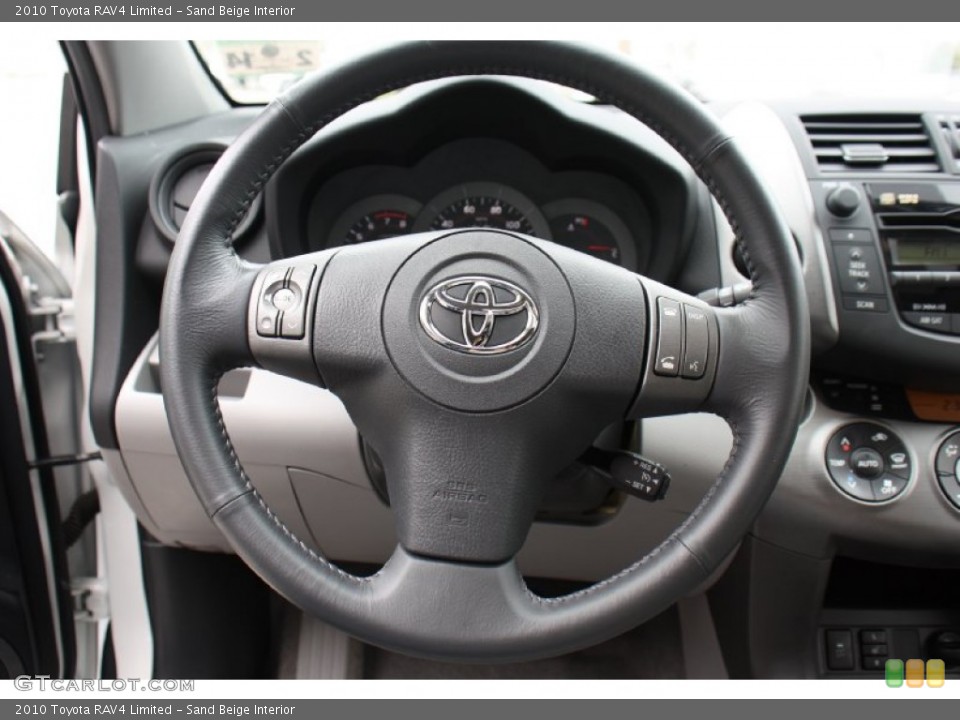 Sand Beige Interior Steering Wheel for the 2010 Toyota RAV4 Limited #77510189