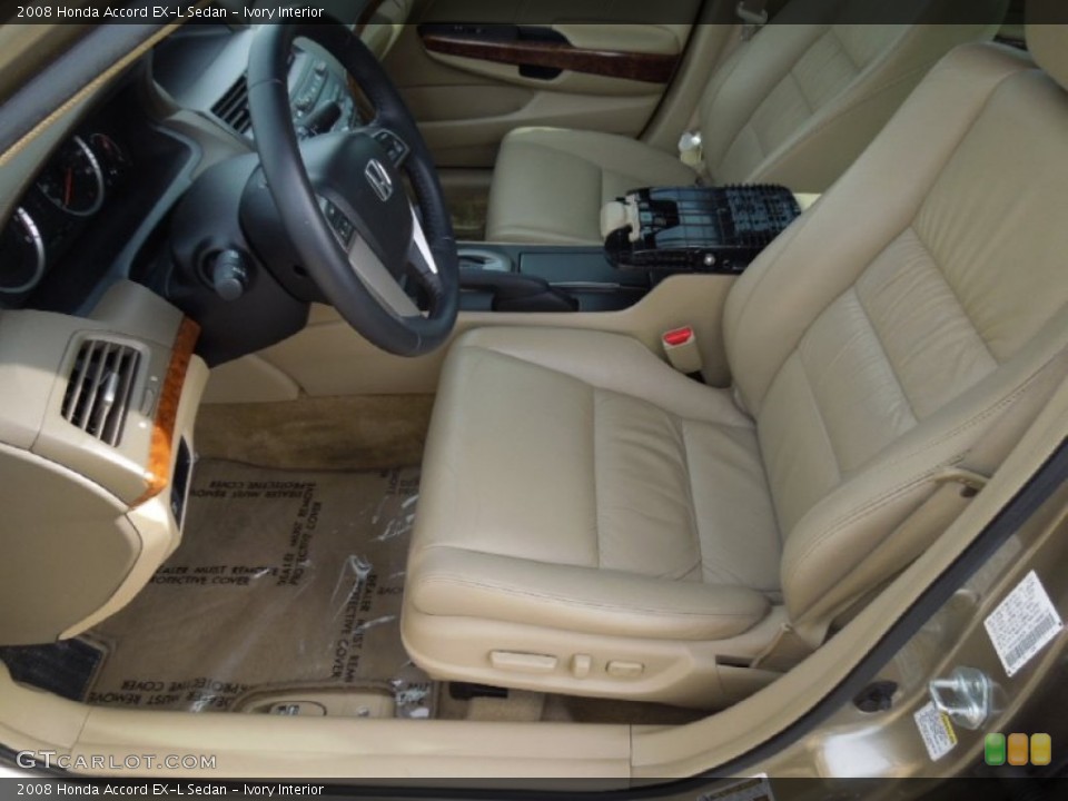 Ivory Interior Front Seat for the 2008 Honda Accord EX-L Sedan #77510429