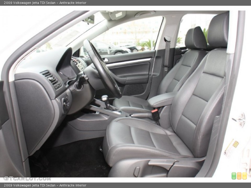 Anthracite Interior Photo for the 2009 Volkswagen Jetta TDI Sedan #77510675
