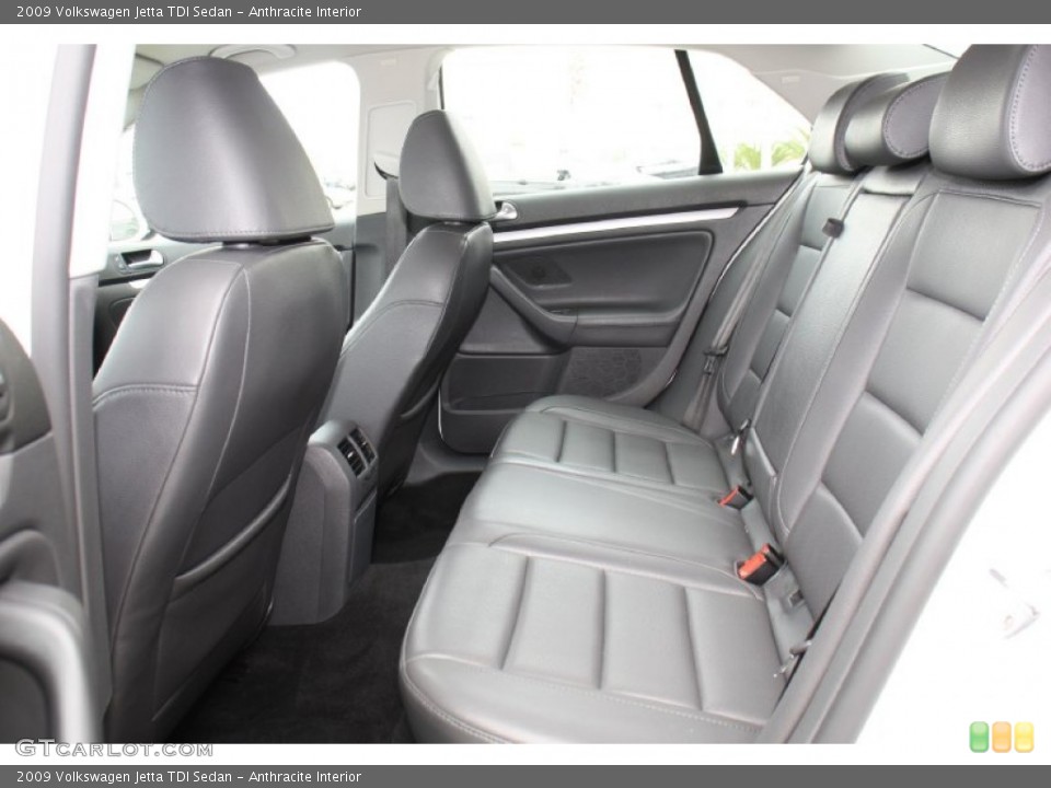 Anthracite Interior Rear Seat for the 2009 Volkswagen Jetta TDI Sedan #77510720