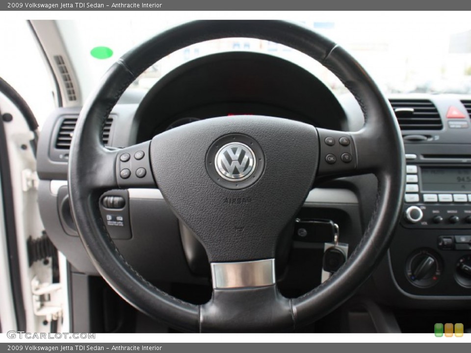 Anthracite Interior Steering Wheel for the 2009 Volkswagen Jetta TDI Sedan #77510912