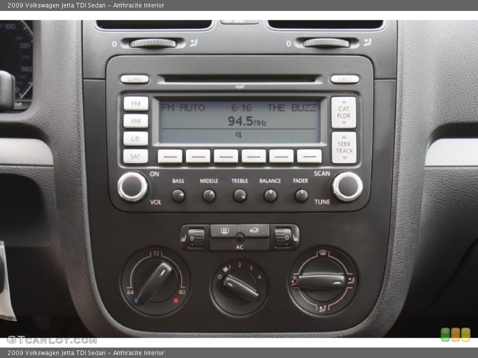 Anthracite Interior Controls for the 2009 Volkswagen Jetta TDI Sedan #77510933