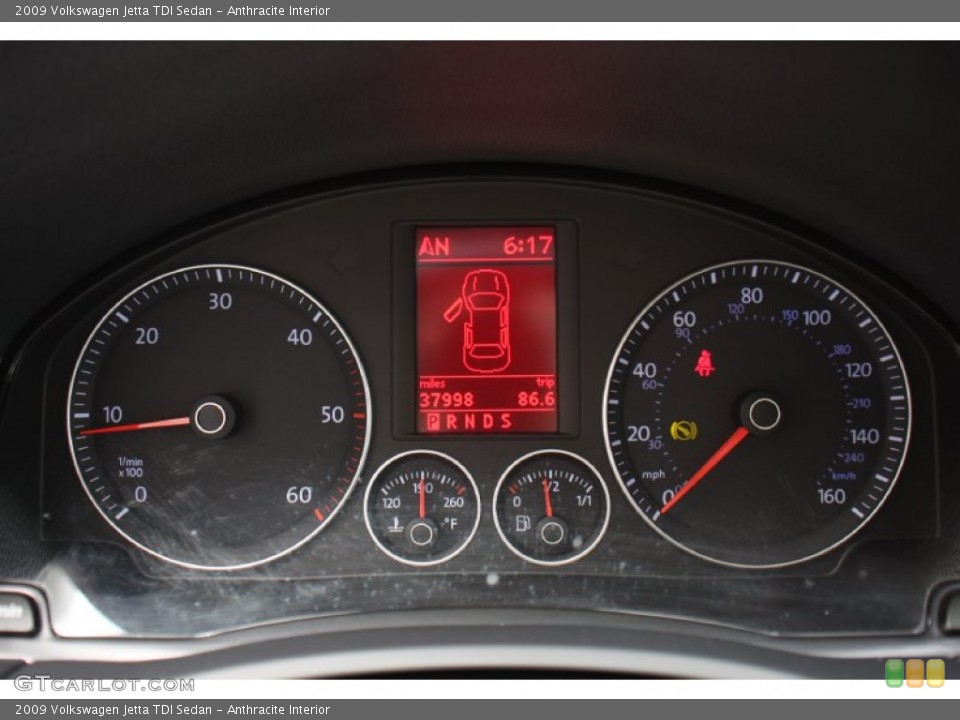 Anthracite Interior Gauges for the 2009 Volkswagen Jetta TDI Sedan #77511029