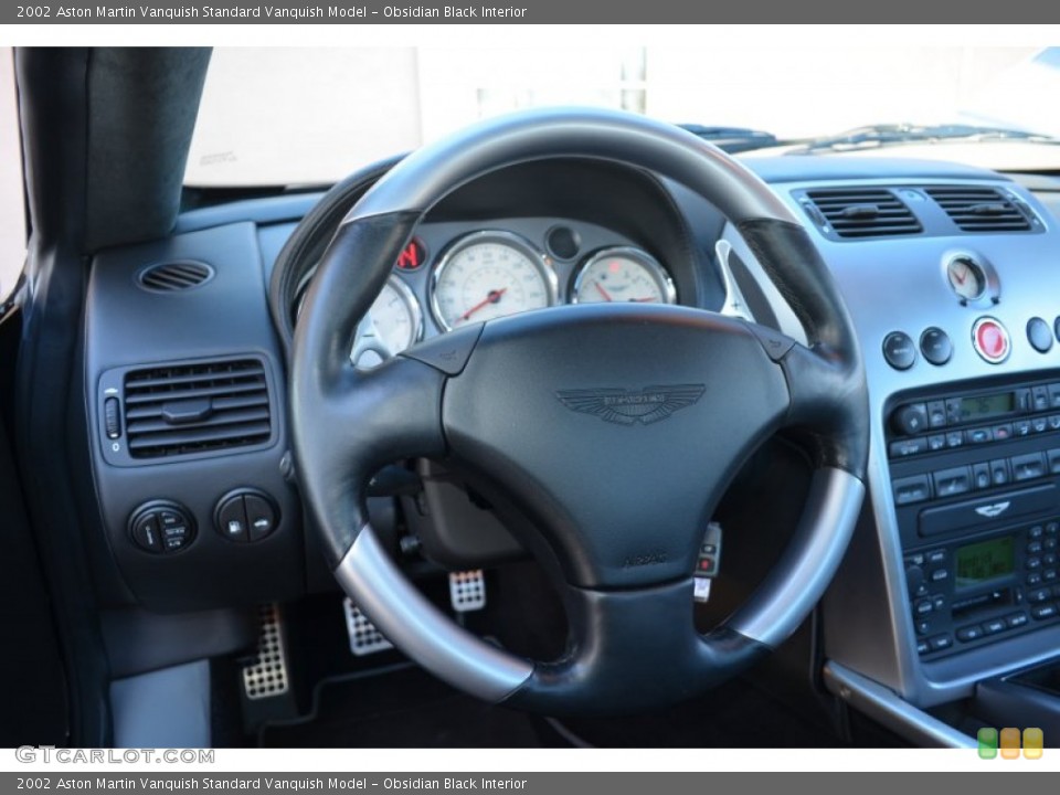 Obsidian Black Interior Steering Wheel for the 2002 Aston Martin Vanquish  #77511260