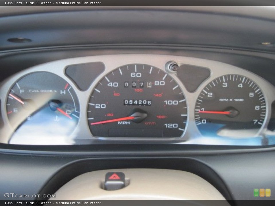 Medium Prairie Tan Interior Gauges for the 1999 Ford Taurus SE Wagon #77512901