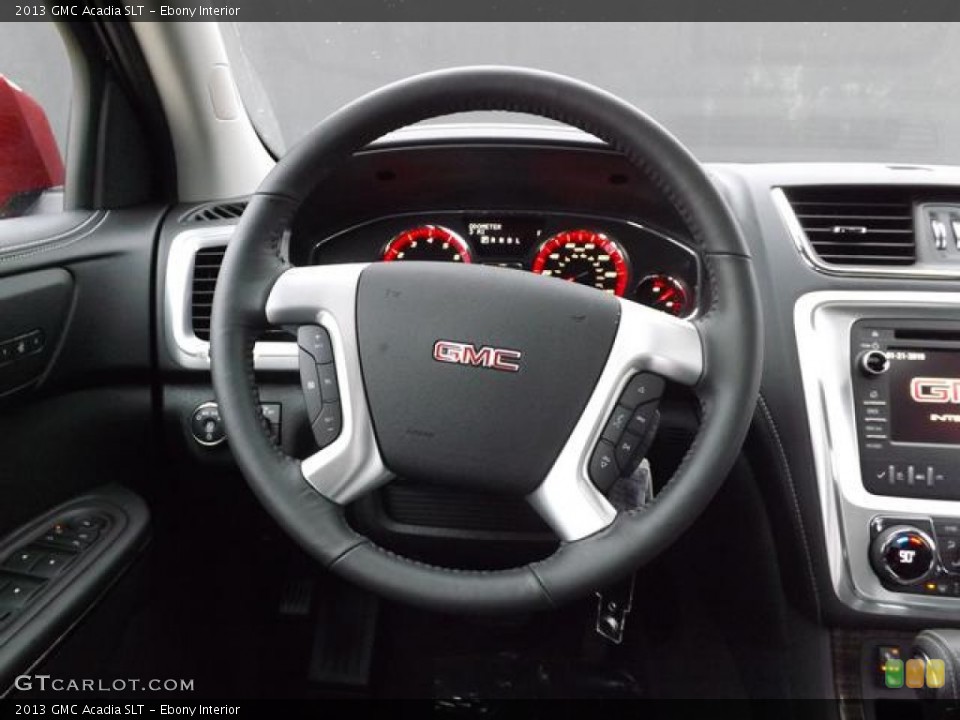 Ebony Interior Steering Wheel for the 2013 GMC Acadia SLT #77513582