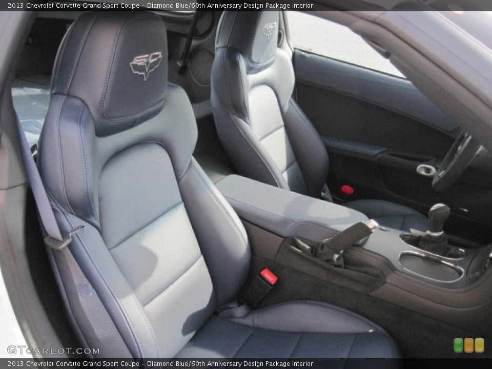 Diamond Blue/60th Anniversary Design Package Interior Photo for the 2013 Chevrolet Corvette Grand Sport Coupe #77514788