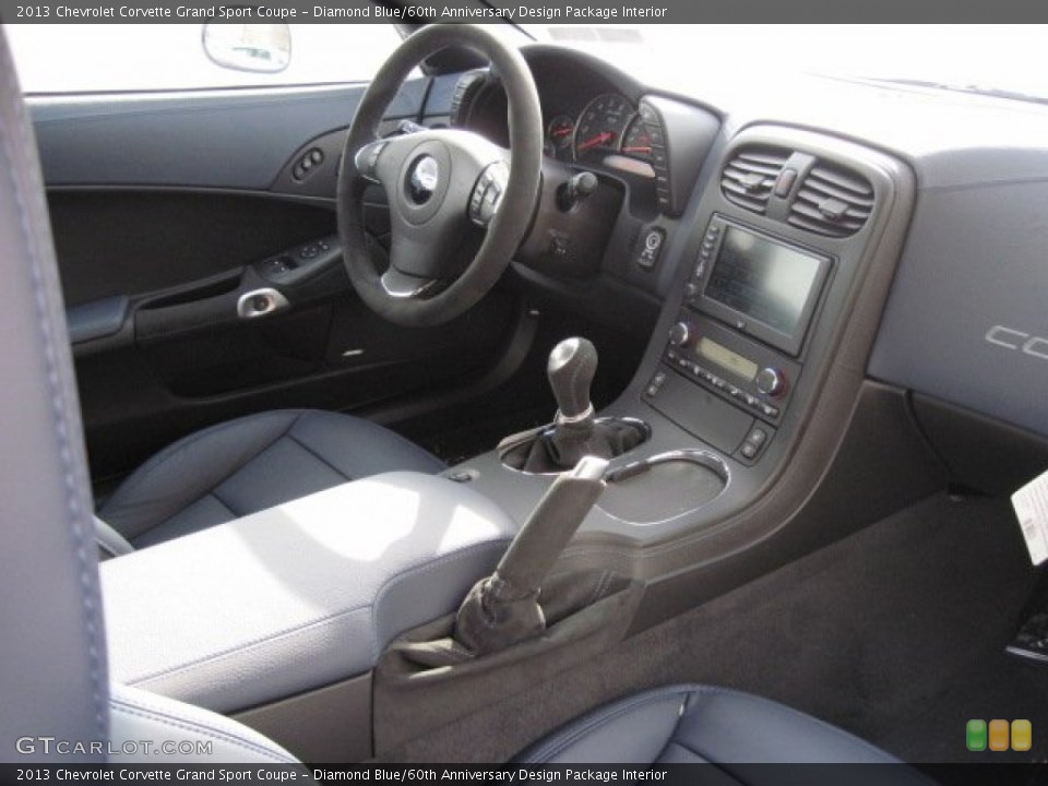 Diamond Blue/60th Anniversary Design Package Interior Dashboard for the 2013 Chevrolet Corvette Grand Sport Coupe #77514800