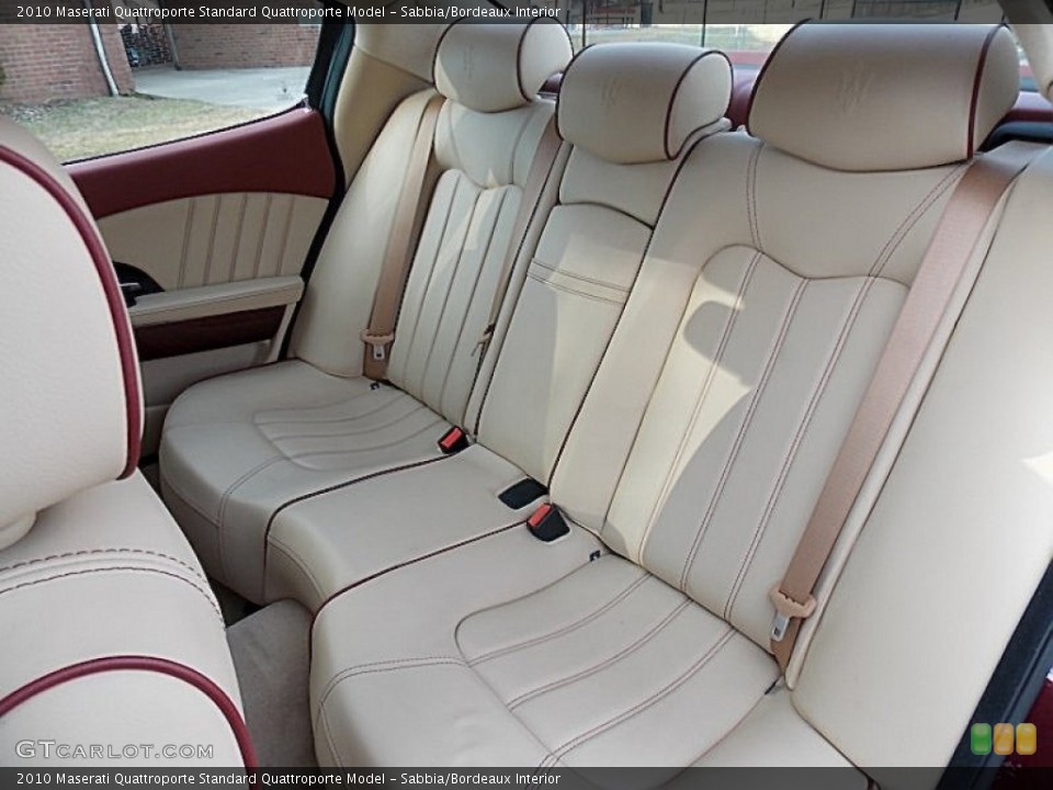 Sabbia/Bordeaux Interior Rear Seat for the 2010 Maserati Quattroporte  #77515085