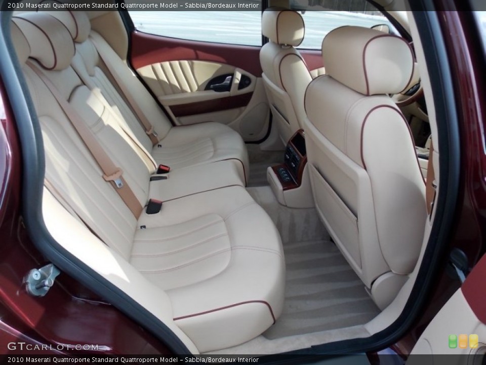 Sabbia/Bordeaux Interior Rear Seat for the 2010 Maserati Quattroporte  #77515204