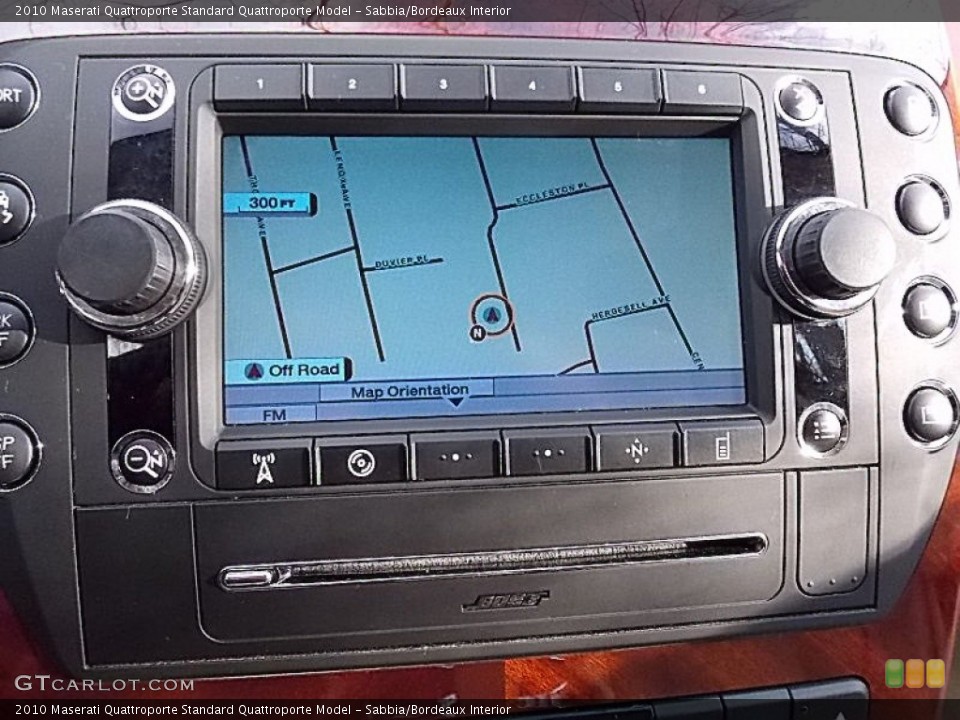 Sabbia/Bordeaux Interior Navigation for the 2010 Maserati Quattroporte  #77515580