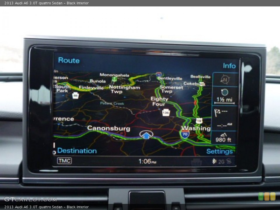 Black Interior Navigation for the 2013 Audi A6 3.0T quattro Sedan #77518640