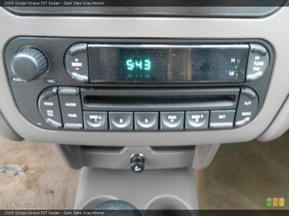 Dark Slate Gray Interior Controls for the 2005 Dodge Stratus SXT Sedan #77519696