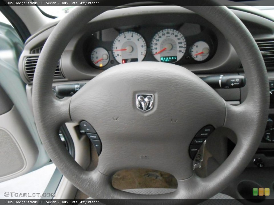 Dark Slate Gray Interior Steering Wheel for the 2005 Dodge Stratus SXT Sedan #77519741