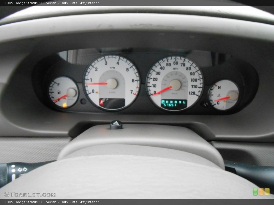 Dark Slate Gray Interior Gauges for the 2005 Dodge Stratus SXT Sedan #77519760