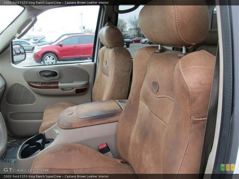 Castano Brown Leather Interior Photo for the 2003 Ford F150 King Ranch SuperCrew #77520479