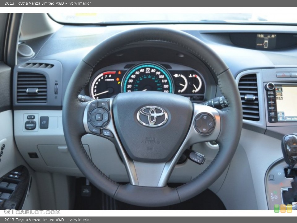 Ivory Interior Steering Wheel for the 2013 Toyota Venza Limited AWD #77523080