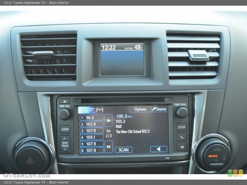 Black Interior Controls for the 2013 Toyota Highlander V6 #77524223