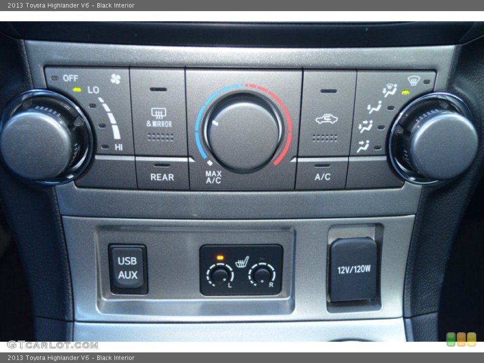 Black Interior Controls for the 2013 Toyota Highlander V6 #77524271