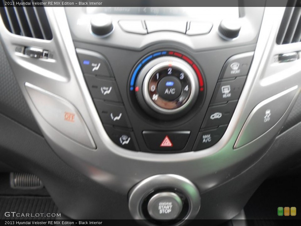 Black Interior Controls for the 2013 Hyundai Veloster RE:MIX Edition #77525222