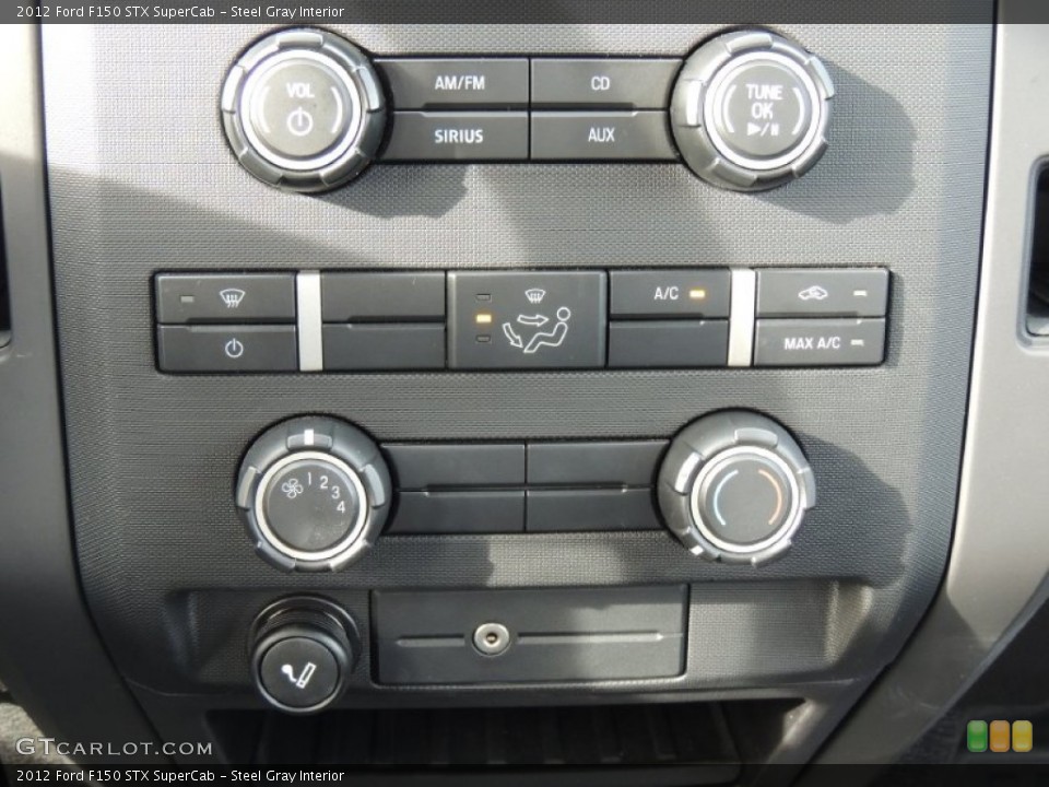 Steel Gray Interior Controls for the 2012 Ford F150 STX SuperCab #77525413
