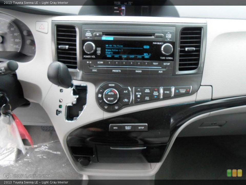 Light Gray Interior Controls for the 2013 Toyota Sienna LE #77526055
