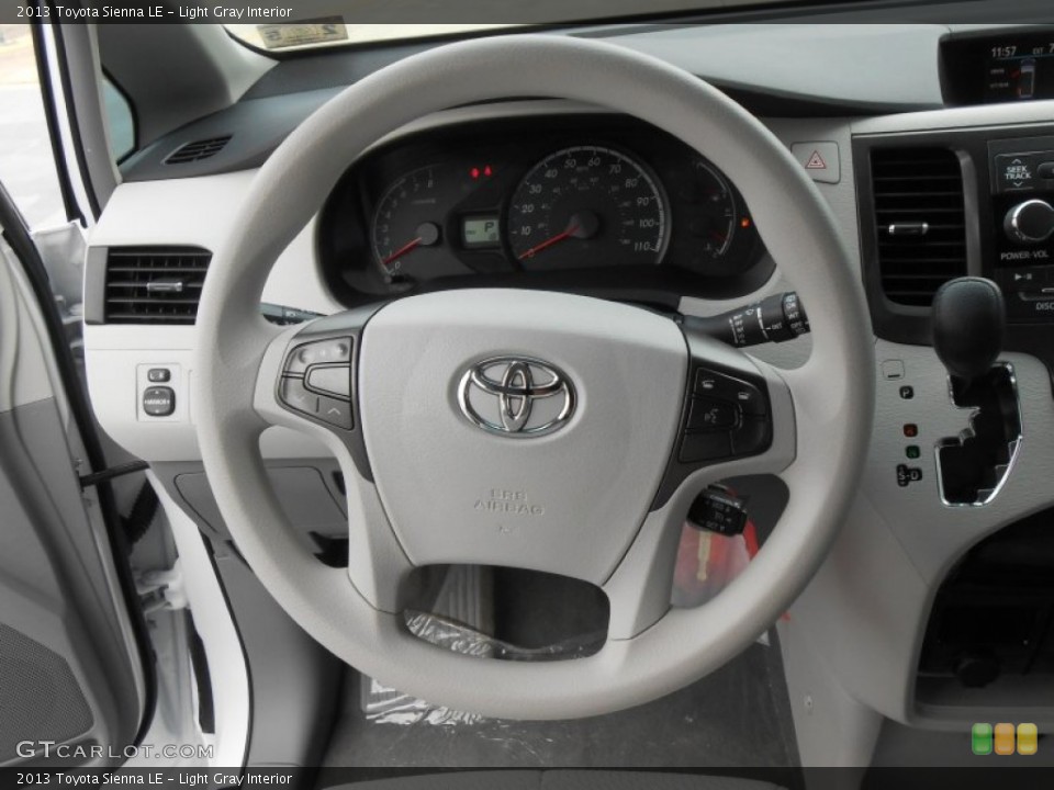 Light Gray Interior Steering Wheel for the 2013 Toyota Sienna LE #77526165