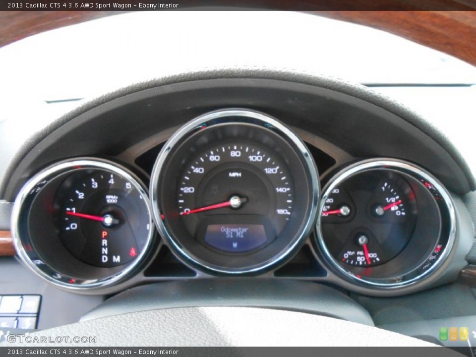 Ebony Interior Gauges for the 2013 Cadillac CTS 4 3.6 AWD Sport Wagon #77526692
