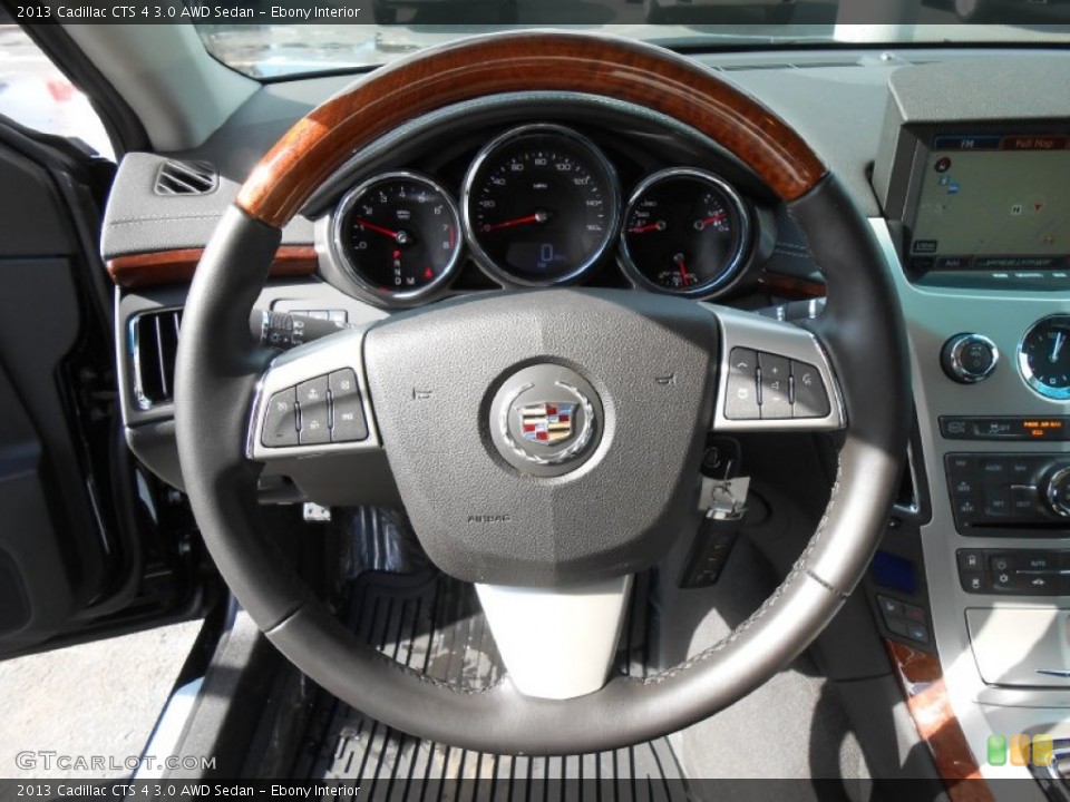 Ebony Interior Steering Wheel for the 2013 Cadillac CTS 4 3.0 AWD Sedan #77527493