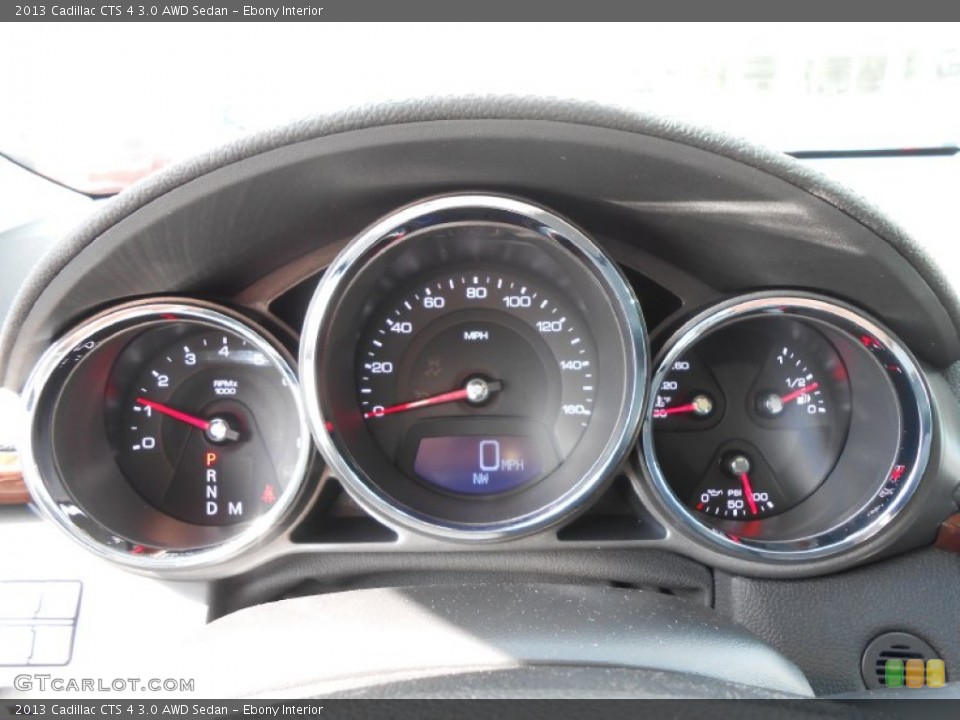 Ebony Interior Gauges for the 2013 Cadillac CTS 4 3.0 AWD Sedan #77527517