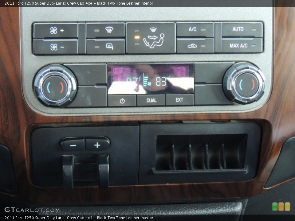 Black Two Tone Leather Interior Controls for the 2011 Ford F250 Super Duty Lariat Crew Cab 4x4 #77527971