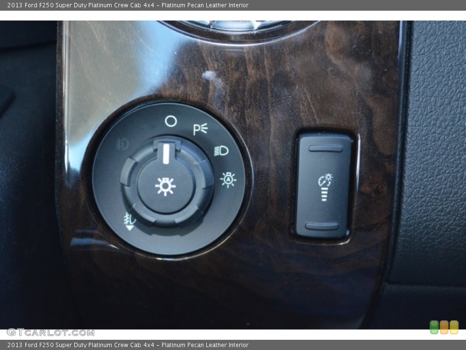 Platinum Pecan Leather Interior Controls for the 2013 Ford F250 Super Duty Platinum Crew Cab 4x4 #77528504