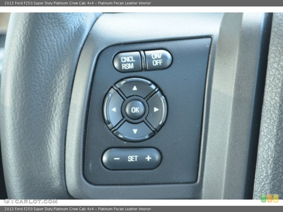 Platinum Pecan Leather Interior Controls for the 2013 Ford F250 Super Duty Platinum Crew Cab 4x4 #77528531
