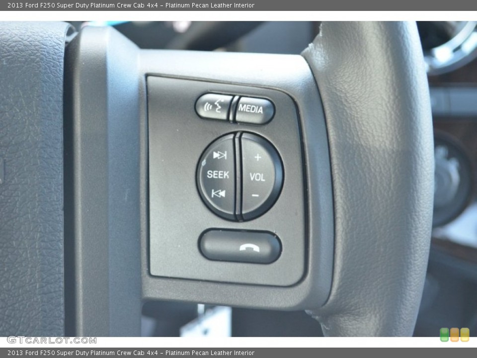 Platinum Pecan Leather Interior Controls for the 2013 Ford F250 Super Duty Platinum Crew Cab 4x4 #77528603