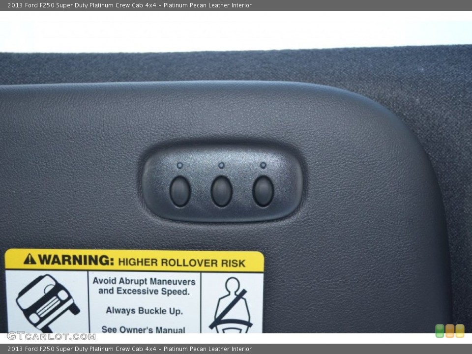 Platinum Pecan Leather Interior Controls for the 2013 Ford F250 Super Duty Platinum Crew Cab 4x4 #77528947