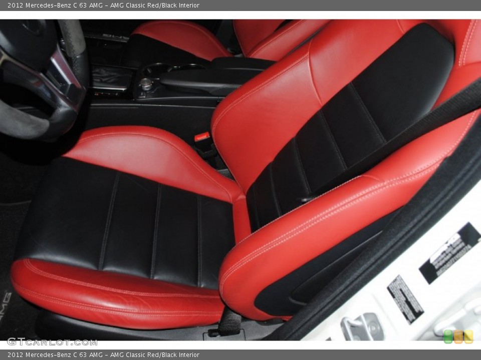 AMG Classic Red/Black 2012 Mercedes-Benz C Interiors