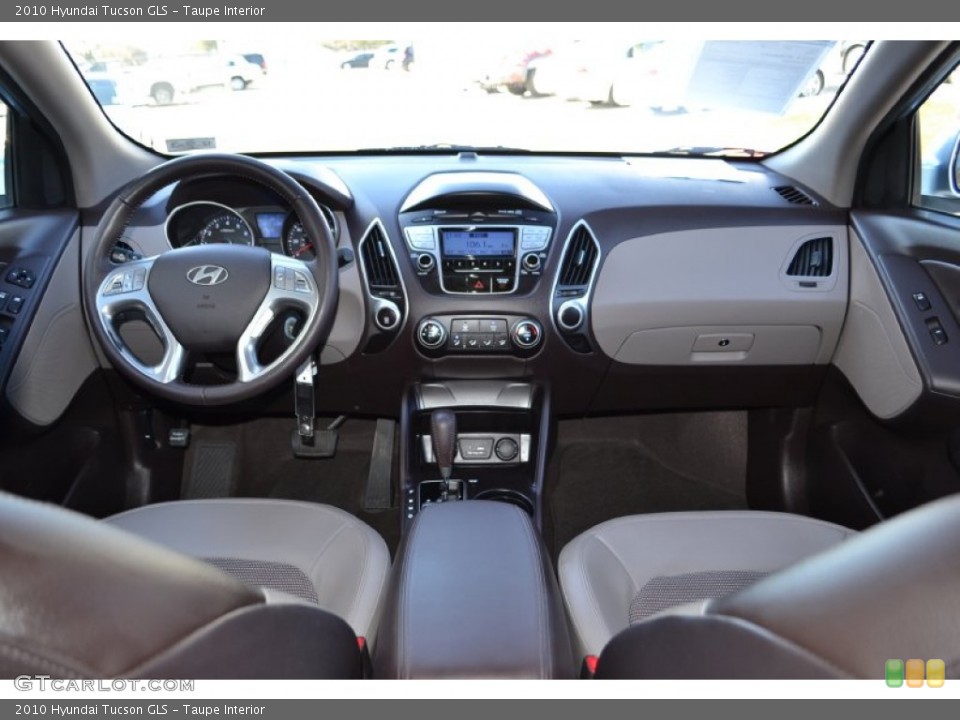 Taupe Interior Dashboard for the 2010 Hyundai Tucson GLS #77530187