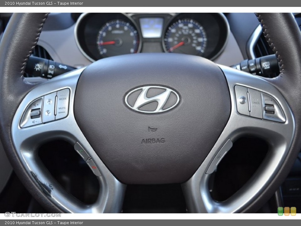Taupe Interior Steering Wheel for the 2010 Hyundai Tucson GLS #77530235