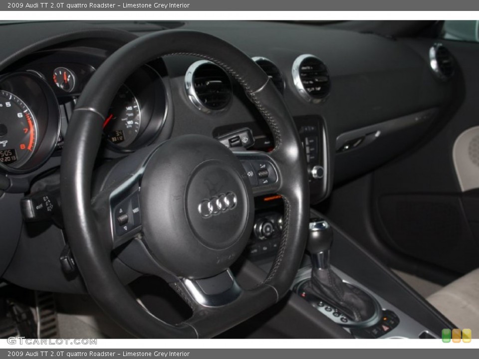 Limestone Grey Interior Steering Wheel for the 2009 Audi TT 2.0T quattro Roadster #77531564
