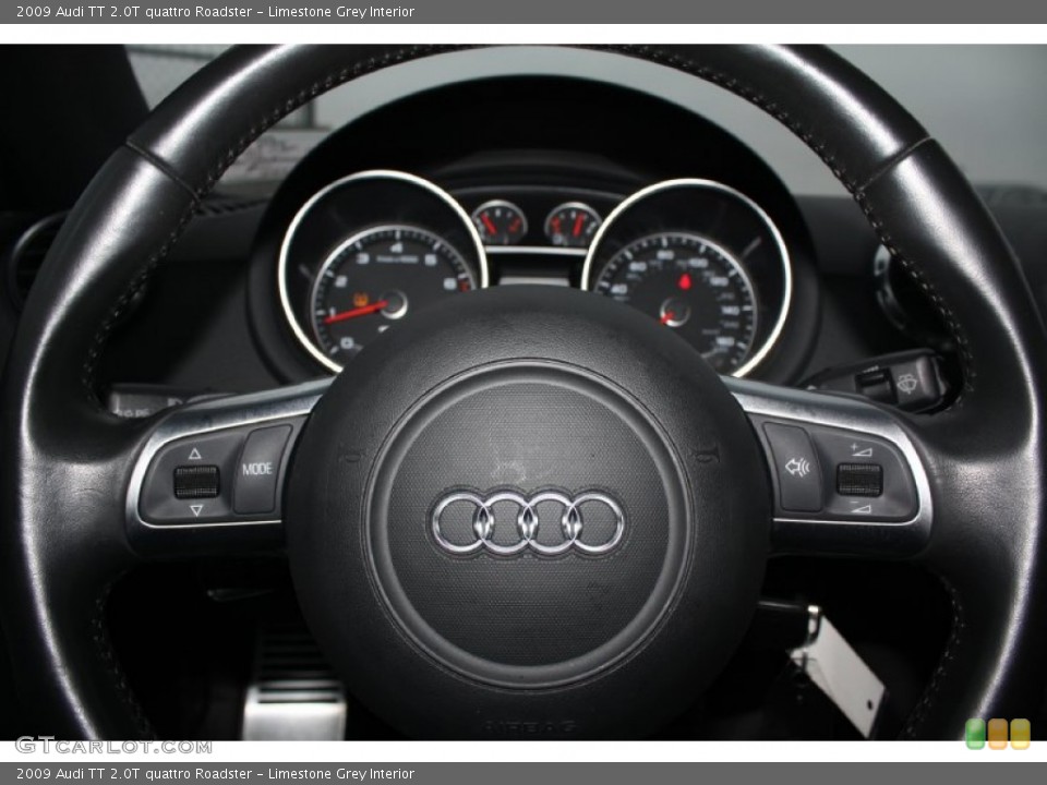 Limestone Grey Interior Steering Wheel for the 2009 Audi TT 2.0T quattro Roadster #77531762