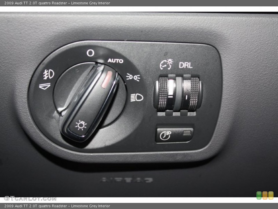 Limestone Grey Interior Controls for the 2009 Audi TT 2.0T quattro Roadster #77531783