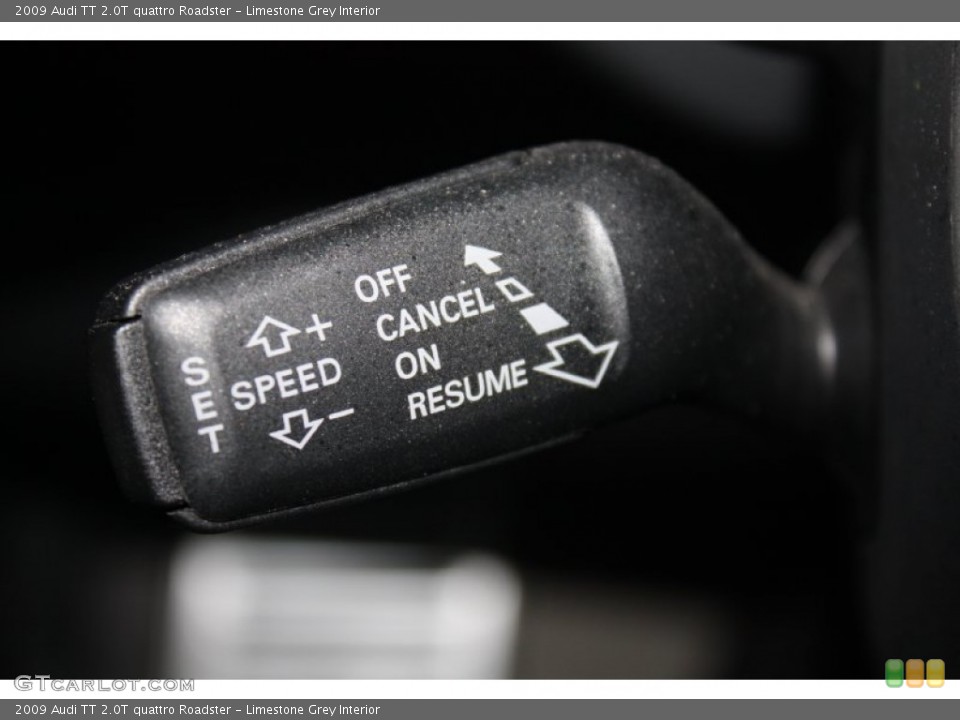 Limestone Grey Interior Controls for the 2009 Audi TT 2.0T quattro Roadster #77531801